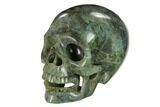 Realistic, Polished Labradorite Skull - Madagascar #151179-2